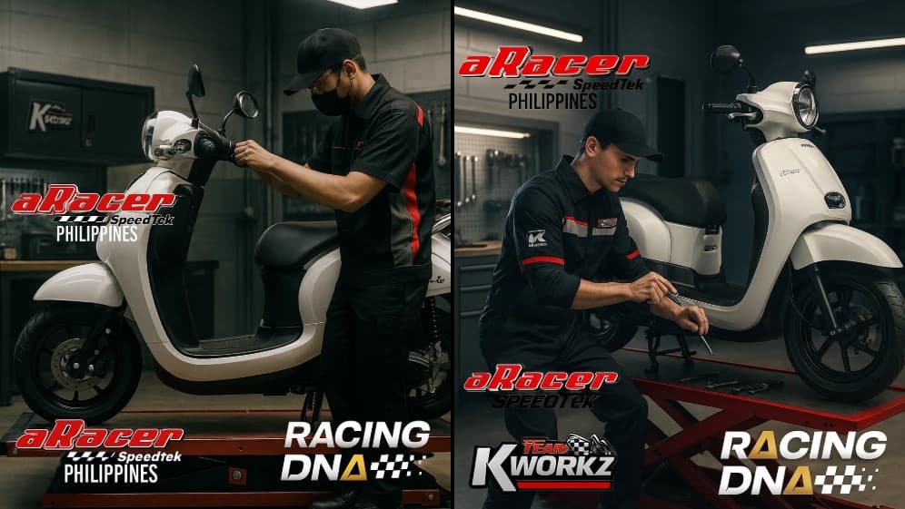 Scoot Tech Garage motorcycle workshop atmosphere